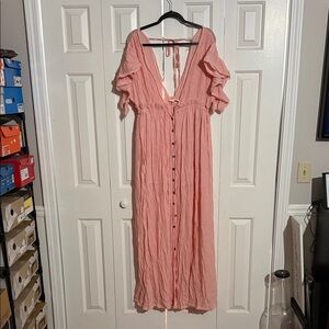 Peach Love California Pink Backless Dress